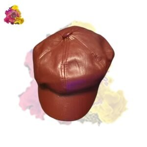 Leather Burgundy Cap